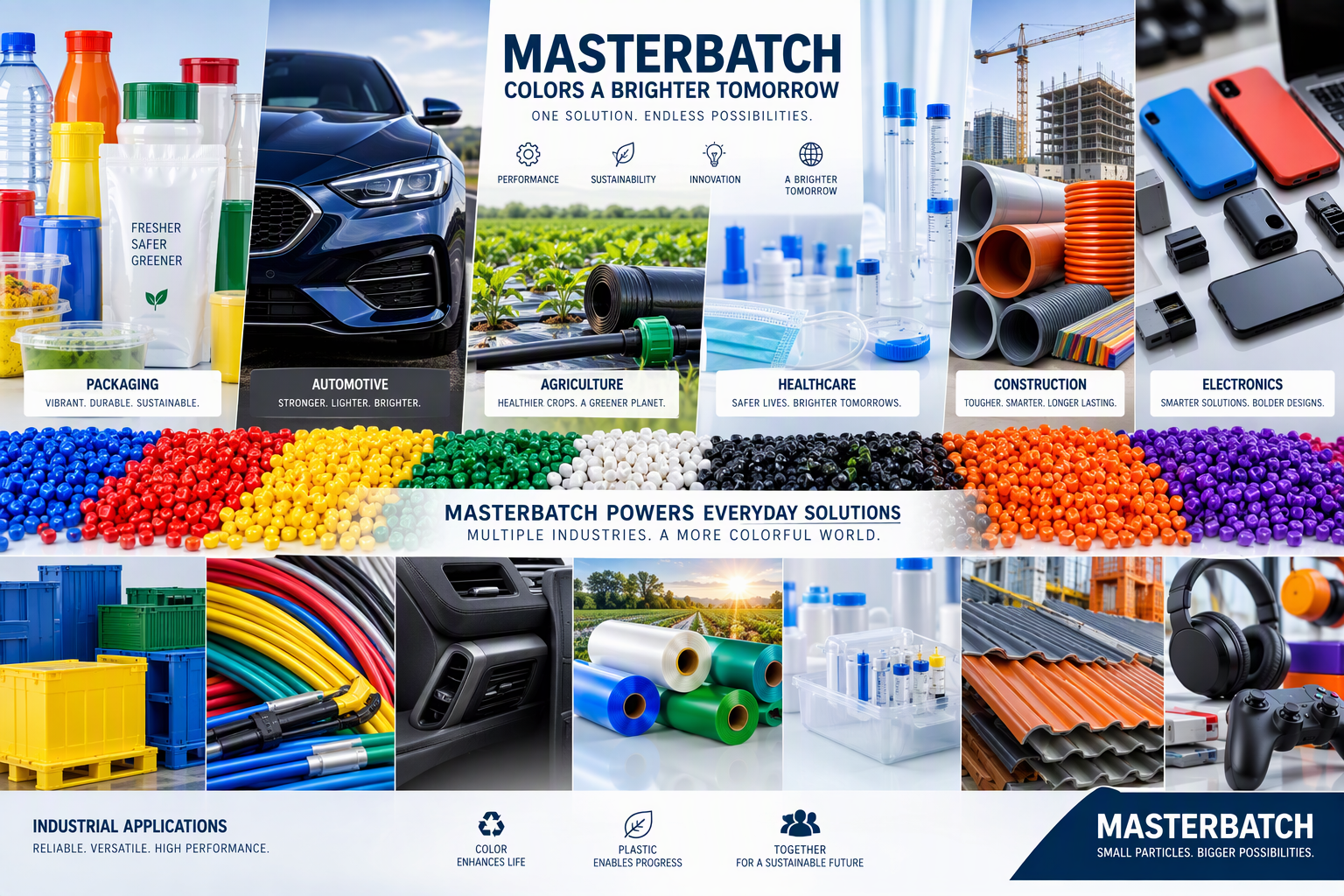 Masterbatch applications across diverse industries